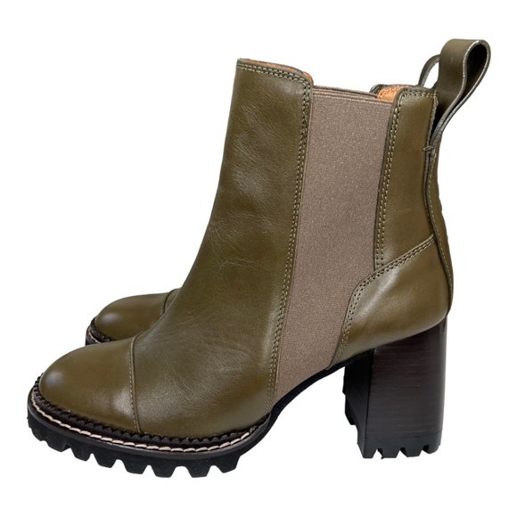 See by Chloe Mallory Lug Sole Leather Chelsea Boots - Picture 4 of 8